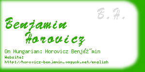 benjamin horovicz business card